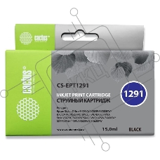 Картридж струйный Cactus CS-EPT1291 (T1291) черный (15 мл) для Epson Stylus Office B42/BX305/BX305F/BX320/BX525/BX625/SX420/SX425/SX525/SX620