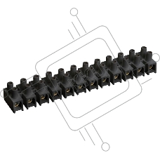 Зажим винтовой ЗВИ-10 н/г 2.5-6кв.мм 12пар черн. IEK UZV5-010-06