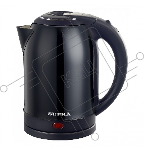 Чайник электрический Supra KES-2003N 2л. 1500Вт черный, нержавеющая сталь