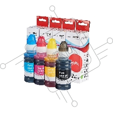 Набор чернил Sakura SIC13T664BA(664 BK) для Epson, водорастворимый тип, (черный, голубой, пурпурный, желтый), 4шт в наборе.