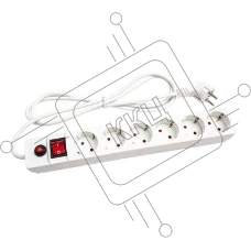Сетевой фильтр UNIVersal ПВС 3x0,75 белый 5м 967U-3005