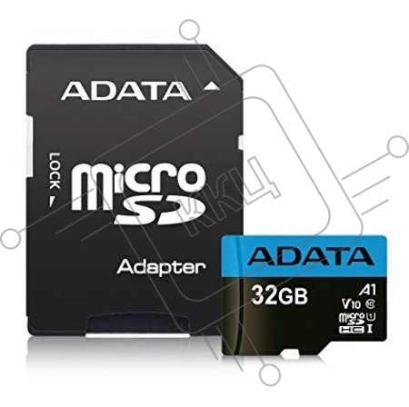 Флеш карта microSD 32GB ADATA microSDHC Class 10 UHS-I A1 100/20 MB/s (SD адаптер)