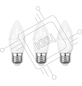 Лампа светодиодная REXANT Свеча CN 9.5 Вт E27 903 Лм 4000 K нейтральный свет (3 шт./уп.)