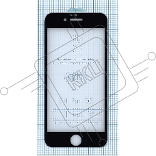 Защитное стекло 6D для Apple iPhone 6/6S  черный