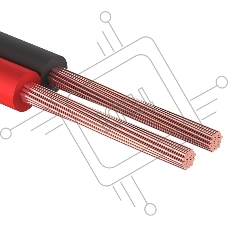 Кабель акустический 2х1 мм² красно-черный (бухта 100 м)  01-6105-6  Proconnect