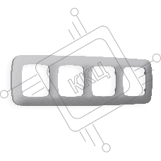 Рамка OMEGA Ecta (Сталь матовый) 4-ая OF140504