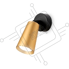 Светильник Ambrella light TA13135 BK/GD черный/золото GU10 max 12W D60*L95*H90