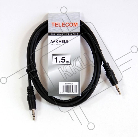 Кабель соединительный Telecom 3.5 Jack (M) - 3.5 Jack (M), стерео, аудио, 1.5м <TAV7175-1.5M> 