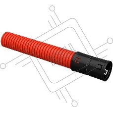 Труба гофрированная двустенная ПНД d50мм красн. (уп.50м) ИЭК CTG12-050-K04-050-R/CTG12-050-K04-050