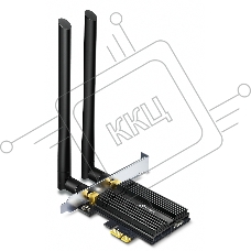 Адаптер 11AX 3000Mbps dual-band PCI-E adapter, 2402Mbps at 5G and 574Mbps at 2.4G, support Bluetooth 5.0, WPA2 encryption, two external Antennas.