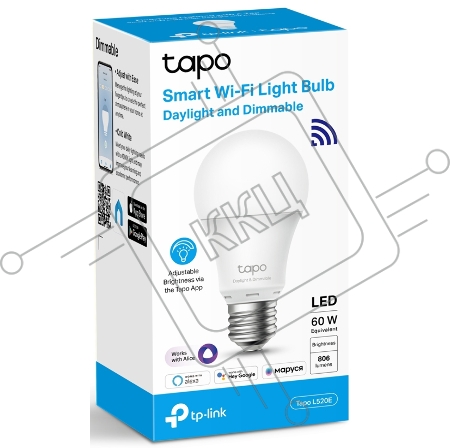 Умная Wi-Fi лампа Smart Wi-Fi Light Bulb, Daylight & Dimmable, SPEC: 2.4 GHz, IEEE 802.11b/g/n