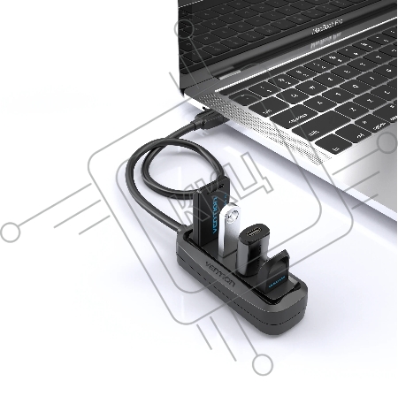 Концентратор Vention USB 2.0 на 4 порта Черный VAS-J43-B015