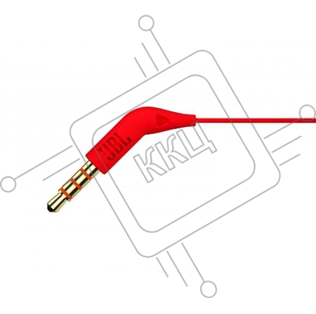 Наушники-гарнитура JBL T110 (вкладыши), красный