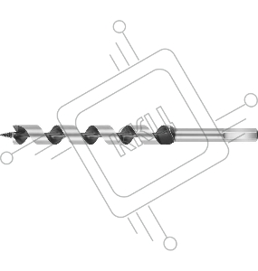 Сверло по дереву, спираль Левиса, HEX хвостовик, URAGAN 29465-235-18, d=18 х 235мм [29465-235-18]