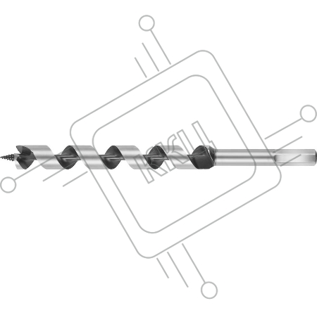 Сверло по дереву, спираль Левиса, HEX хвостовик, URAGAN 29465-235-18, d=18 х 235мм [29465-235-18]