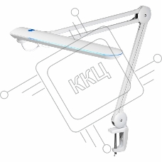 Лампа настольная бестеневая REXANT, струбцина, «Blue Stream», 60 SMD LED, белая