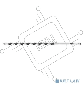 Сверло по дереву, спираль Левиса, HEX хвостовик, URAGAN 29465-450-20, d=20 х 450мм [29465-450-20]
