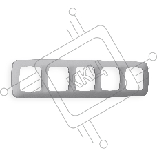 Рамка OMEGA Ecta (Сталь матовый) 5-ая OF140505