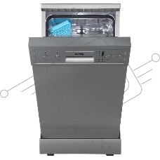 Посудомоечная машина Korting KDF 45240 S / Отдельност., 45 см, А++/A/A, электронное управление, 6 программ: нормальная, ЭКО, стекло, интенсив, 90 мин, быстрая; 10 компл., LED индикаторы, активная сушка, таймер отложенного старта 3/6/9 часов, половинная за