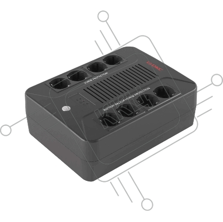 Линейно-интерактивный ИБП ДКС серии Info PDU, 800 ВА/480 Вт, 1/1,8xSchuko, 1x8Aч