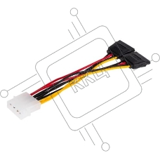 Кабель GOPOWER MOLEX (F)-2SATA (M) 0.2M 00-00027494