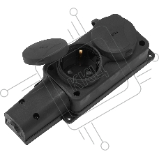 Розетка Bylectrica Роз. 2-местн. каучук с земл. 16А 250В IP44 (Р16-9144)