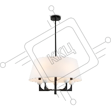 Люстра Ambrella light LH75150/5 BK/FR черный/белый матовый E14*5 max 40W D580*590