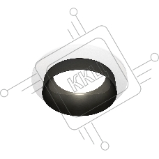 Комплект встраиваемого светильника Ambrella light XC6512021 SWH/PBK белый песок/черный полированный MR16 GU5.3 (C6512, N6131)