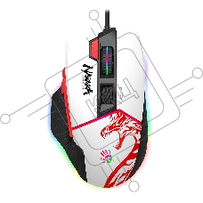 Мышь проводная A4Tech Bloody W95 Max Naraka белый/рисунок, оптическая, 12000 dpi, USB, кнопки - 6