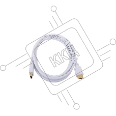 Кабель Cablexpert HDMI CC-HDMI4-W-6, 19M/19M, v2.0, медь, позол.разъемы, экран, 1.8м, белый, пакет