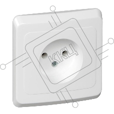 Розетка 1-м СП Этюд 16А IP20 без заземл. бел. SchE PC16-001B