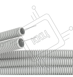 Труба ПВХ гибкая гофр. д.16 мм , лёгкая с протяжкой, 50м, цвет серый Dkc 9191650