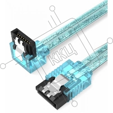 Кабель Vention SATA 3 M/SATA 3 M угол 90 с защелками, голубой - 0.5 м Кабель Vention SATA 3 M/SATA 3 M угол 90 с защелками, голубой - 0.5 м