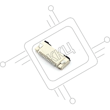 Разъем FPC Flip-Lock 0510-16RLGF 16 pin высота 1мм шаг 0,5мм