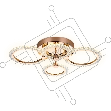 Потолочный светодиодный светильник FA416/2+2 GD золото 60W 640*460*120 (ПДУ РАДИО 2.4G)