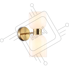 Настенный светильник Ambrella light LH56097/2 BS/FR латунь/белый матовый E14*2 max 40W 215*120*300