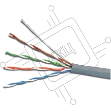 Кабель сетевой UTP 4 Pair AWG 24 CCA cat5E 100м серый