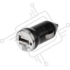 Зарядное устройство в прикуриватель REXANT USB, 5V, 1000mA, черный