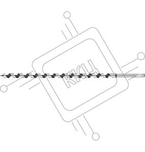 Сверло по дереву, спираль Левиса, HEX хвостовик, URAGAN 29465-450-16, d=16 х 450мм [29465-450-16]