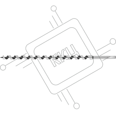 Сверло по дереву, спираль Левиса, HEX хвостовик, URAGAN 29465-450-16, d=16 х 450мм [29465-450-16]