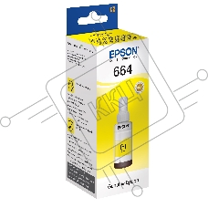 Чернила оригинальные C13T664498 (664 Y) для Epson, желтый, 6500 к., 70 мл.