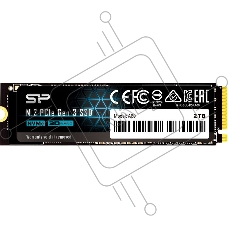 Накопитель SSD Silicon Power P34A60, 2Tb, PCIe 3.0 x4, M.2 2280, NVMe, R/W 2200/1600