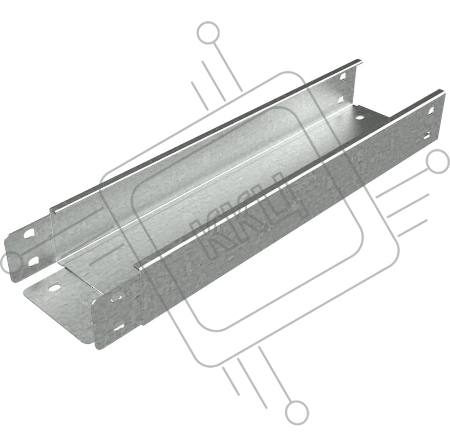 Лоток листовой неперфорированный 300х50 L3000 сталь 0.7мм LN50х300х0.7 