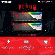 Оперативная память Patriot Viper Venom, DDR5, 32GB (2x16GB), 6600MHz, CL34, с радиаторами, RGB, черный