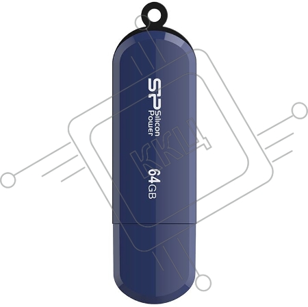 Накопитель USB Flash 64Gb Silicon Power Lux Mini 320, USB 2.0, Blue