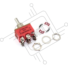 Тумблер E-TEN1322, 250V, 15A, 6 контактов, клеммы под винт, ON-OFF-ON