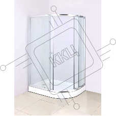 Душевой уголок BAU Dream Hit с поддоном 120x80х195, прозрачное закаленное стекло, хромированный профиль, правая