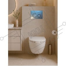 Инсталляция с унитазом комплект BAU IDEAL 6 в 1: унитаз подвесной безободковый торнадо Bau Hotel 53х36, быстросъемное сиденье микролифт, кнопка смыва BAU Strike Gun Grey, темно-серый металлик/хром