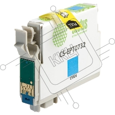 Картридж струйный Cactus CS-EPT0732 голубой (11,4 мл) для Epson Stylus С79/C110/СХ3900/CX4900/CX5900/CX7300/CX8300/CX9300