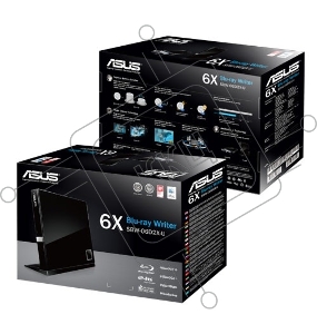 Оптический привод внешний Blu-Ray RE Asus SBW-06D2X-U черный USB внешний RTL